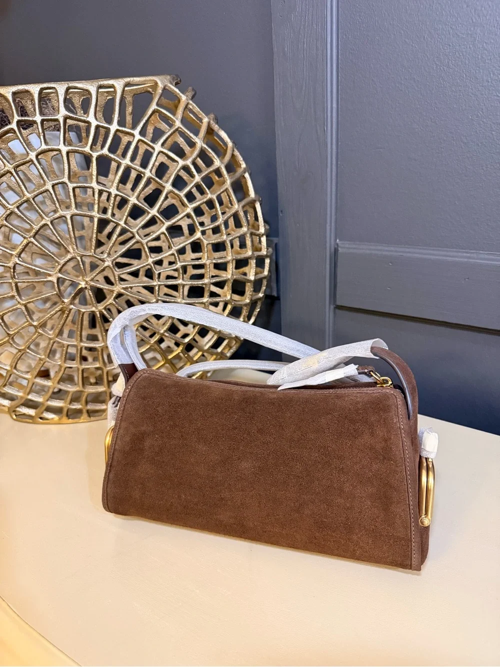 NWT Coach Mini Haversack in Brown Suede